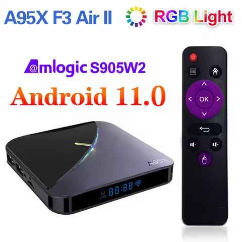 VONTAR A95X F3 Air II RGB Smart TV BOX Android 11 Amlogic 4GB RAM 64GB 32GB Support BT Dual Wifi 4K Media Player 2G 16G