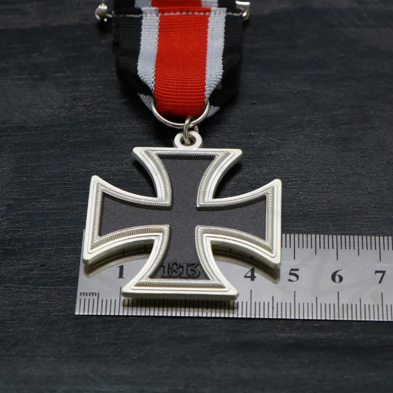 Allemagne 1939, Badge de 2e classe avec ruban, croix en fer, décoration de Fan militaire, allemand, isernes, Kreuz II Klasse EK2