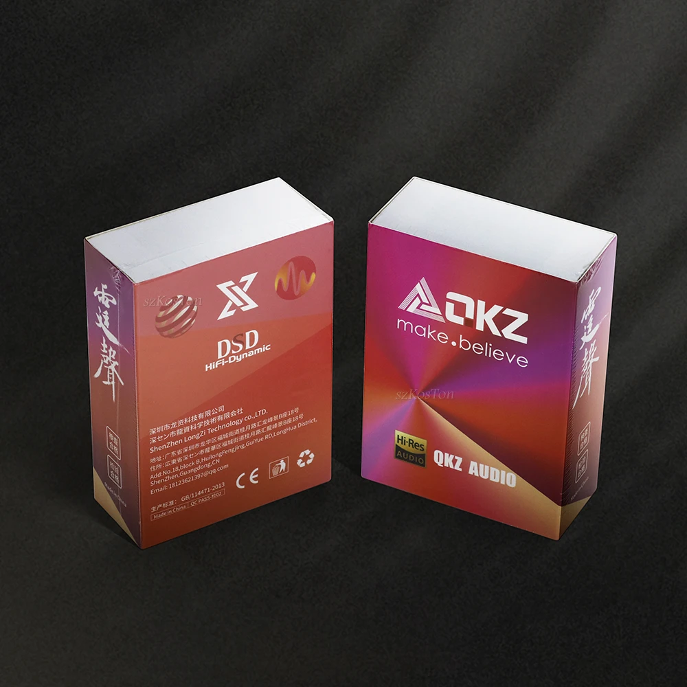 QKZ AK6 برو انفصال السلكية سماعة رأس بمايكروفون النحاس سائق HiFi سماعة موسيقي الصوت عودة سماعات الأذن ألعاب