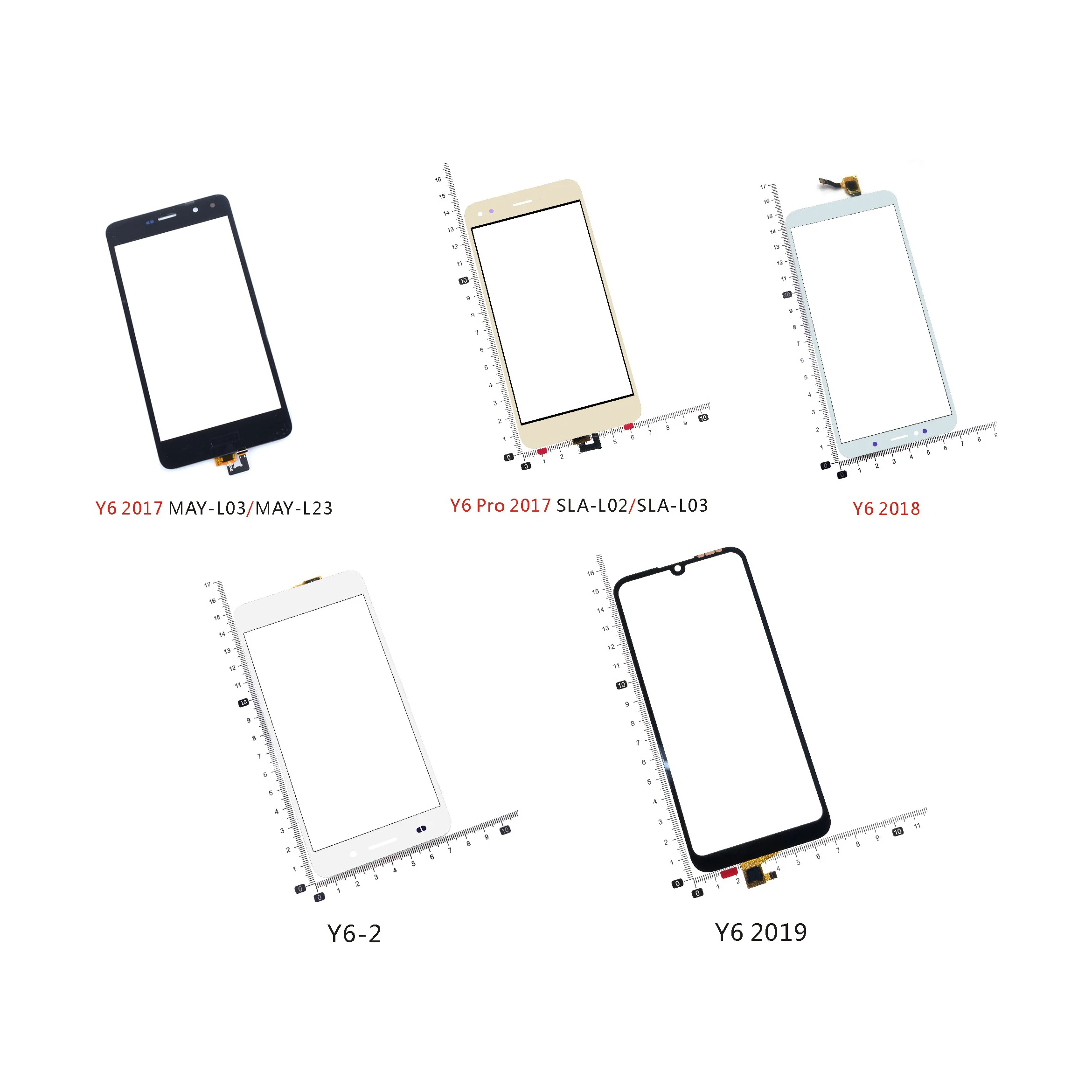 

Touch Screen For Huawei Y6 PRO 2017 2018 2019 Y6-2 Y6II TouchScreen Digitizer Panel Sensor Front Outer Glass