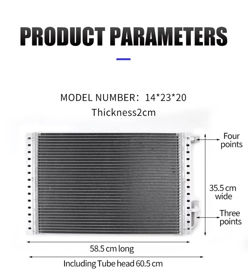 Universal Aluminum Radiator Parallel Flow Condenser 14