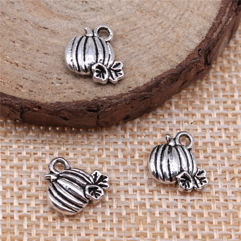 20 Pcs/Lot 10*10mm 2Colors Alloy Charms Cute Pumpkin Pentant For Jewelry Diy Making Pendant Handmade Craft Findings