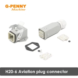 G-Penny Spindle Motor Aviation Plug Air Plug Parts M20-6 Engraving Machine Accessories For Square Air Cooled Spindle Motor