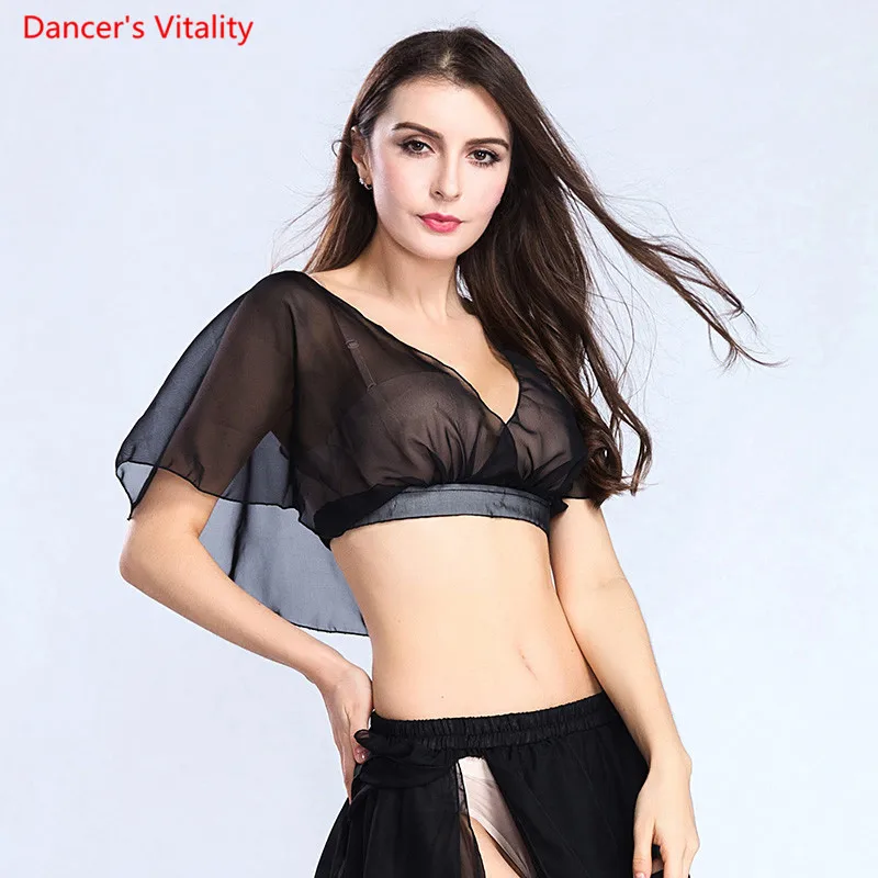 12 Colors For Women Belly Dance Chiffon Top Tribal Sexy Costume V Skin Care Products Neck Shawl Top