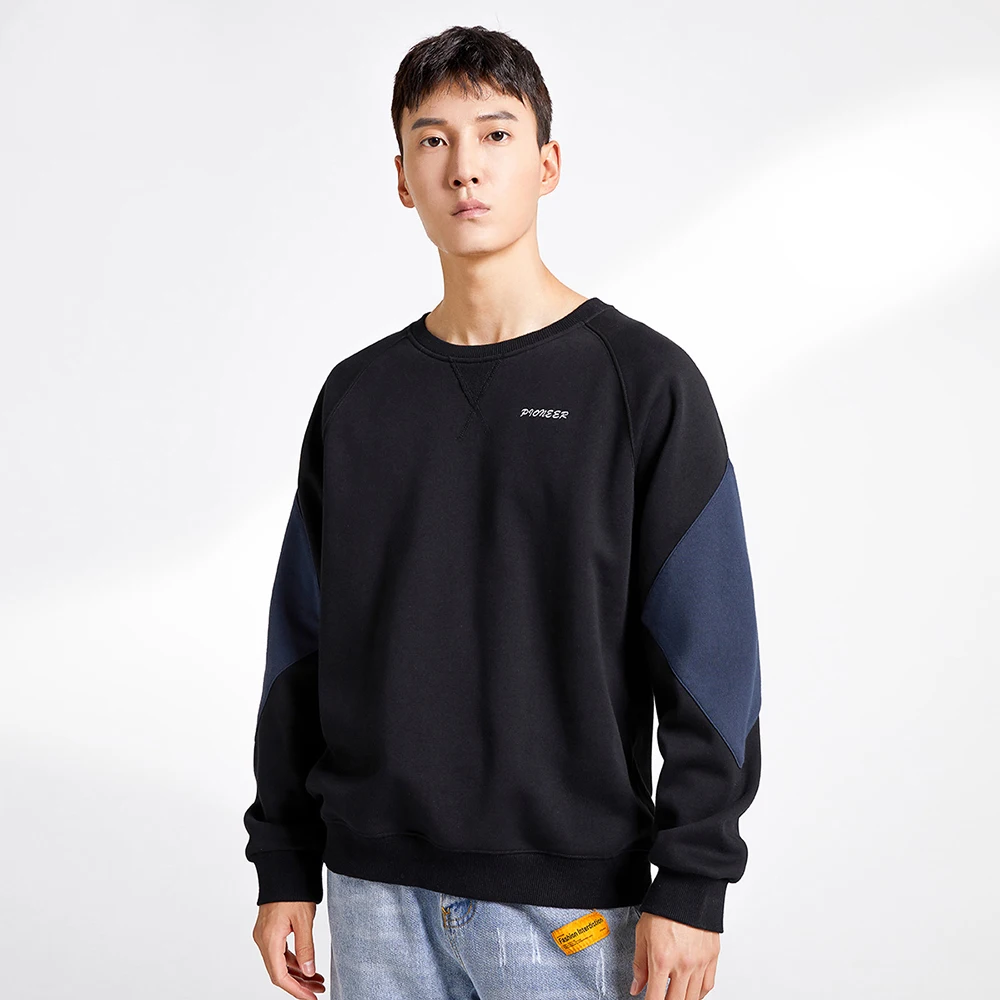 Pioneer Camp New Men Hoodies Streetwear Hip Hop 100% Cotton Winter Thick Warm Fleece Sweatshirts Efficient warmth AYS005057