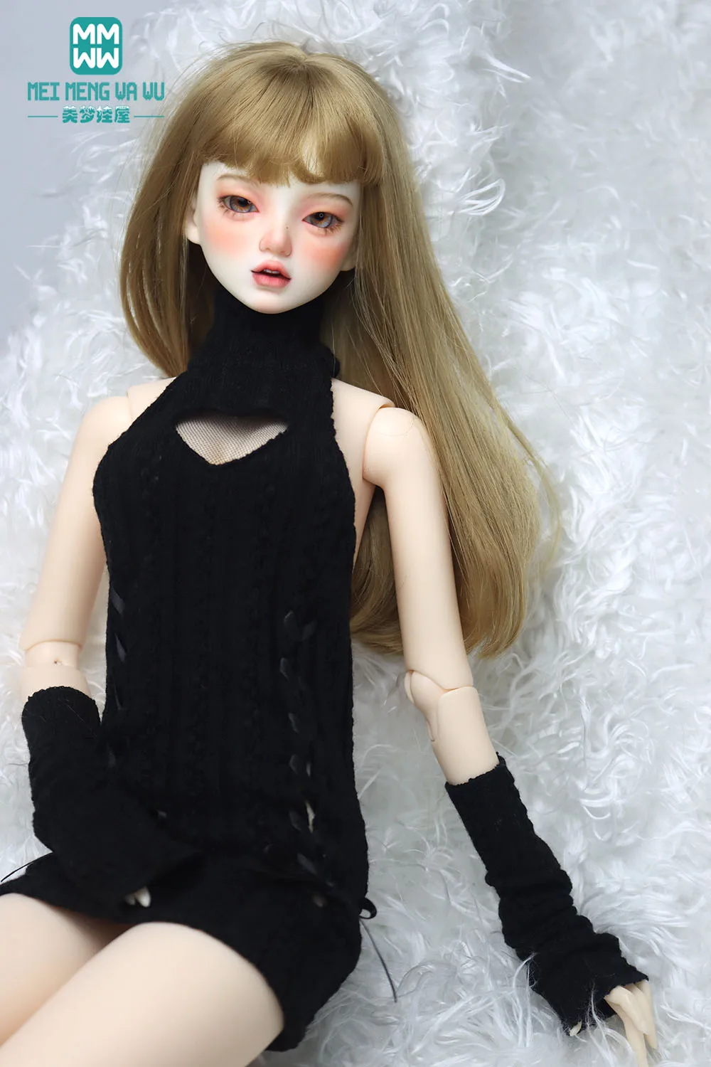 43-75cm BJD doll Clothes 1/41/3big bust and uncleDD SD DDL MSD Toy spherical joint doll Fashion halter sweater dress Girl\'s gift