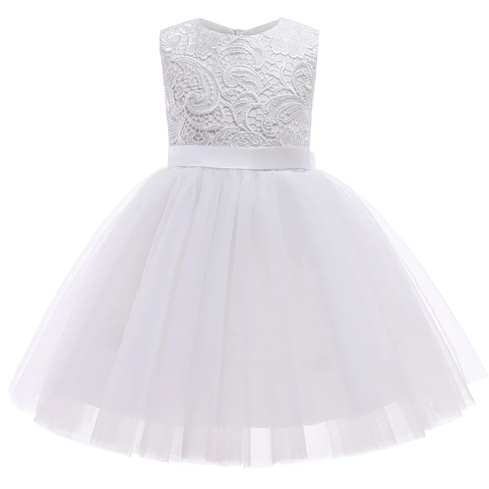 Princess Tulle A Line Flower Girl Dresses First Communion Dresses Birthday Christmas Gift Wedding Party Runway Show Pageant