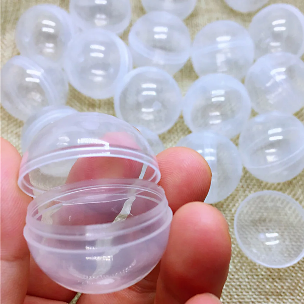 100 pezzi 32mm capsule di plastica trasparente vuote senza giocattoli per distributore automatico di caramelle giocattolo capsula