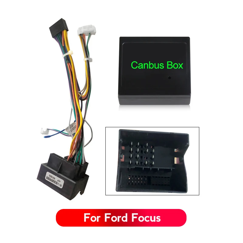 Cables purchased separately are not shipped) Power harness cable adapter with Canbus box for Ford Mondeo 07-10/Focus 07-11/C-MAX