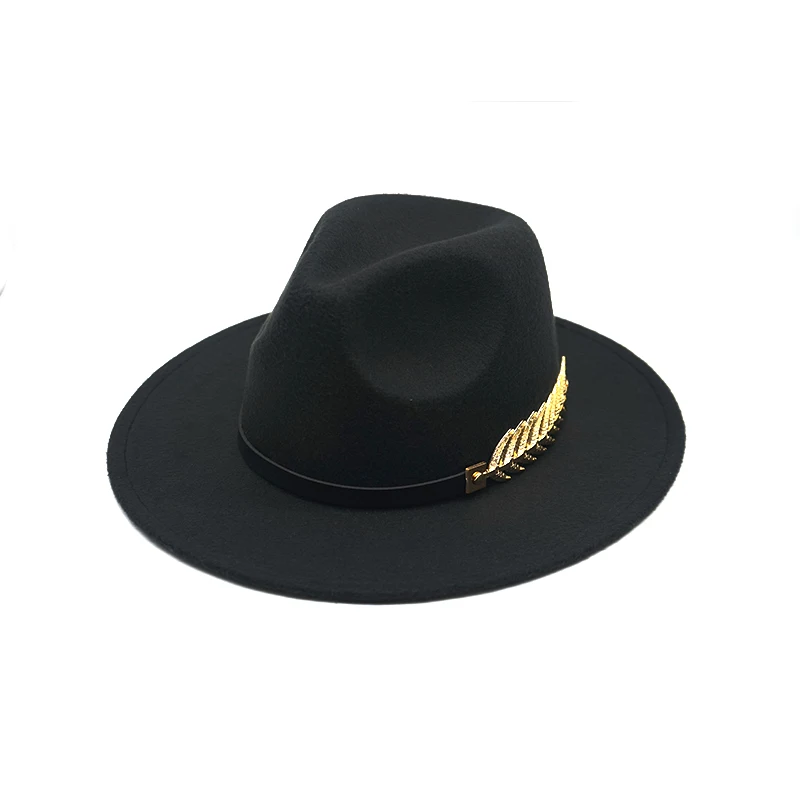 Men Fedora Hats Special Felt Hatwith Belt Women Vintage Trilby Caps Wool Fedora Warm Jazz Hat Chapeau Femme feutre Panaman hat