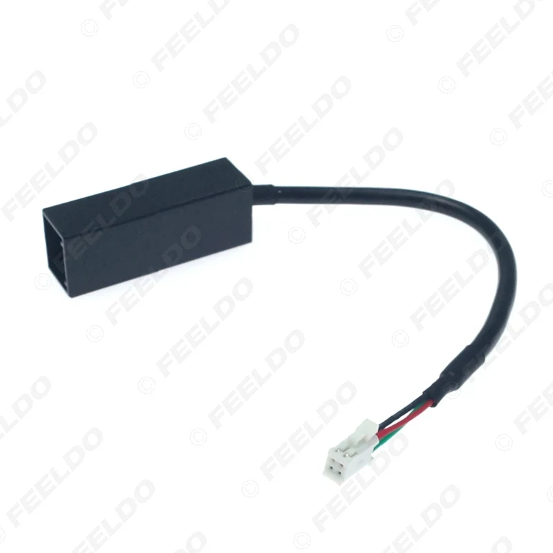 FEELDO Car Radio Audio 4Pin Connector to USB Input Wire Adapter For Honda CRV City Mitsubishi ASX USB Cable #HQ6366