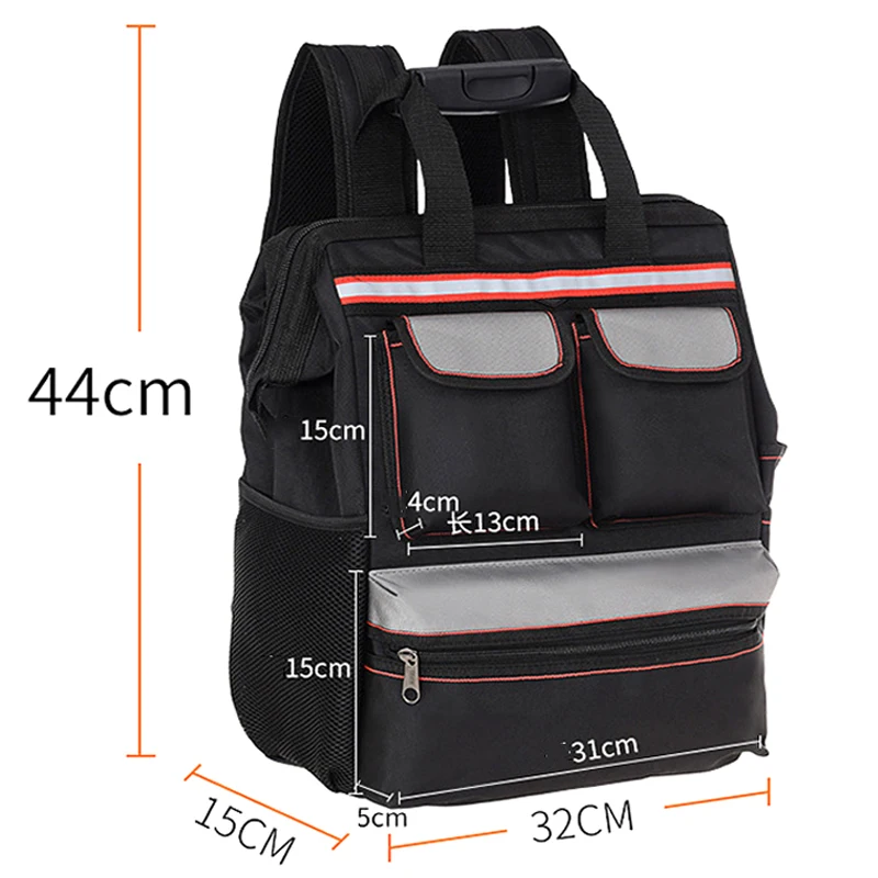 Double Shoulder Tool Bag Thick Wear-Resistant Multi-Function Elevator Repair Electrician Special Large-Capacity Tool Backpack