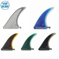 Surf Longboard Fins ไฟเบอร์กลาส7/8/9/10 25/11นิ้ว YepSurf Fin สีขาว/สีฟ้า/สีดำ/สีน้ำตาล/สีเขียว Fin Surfboard Fin Single Fins