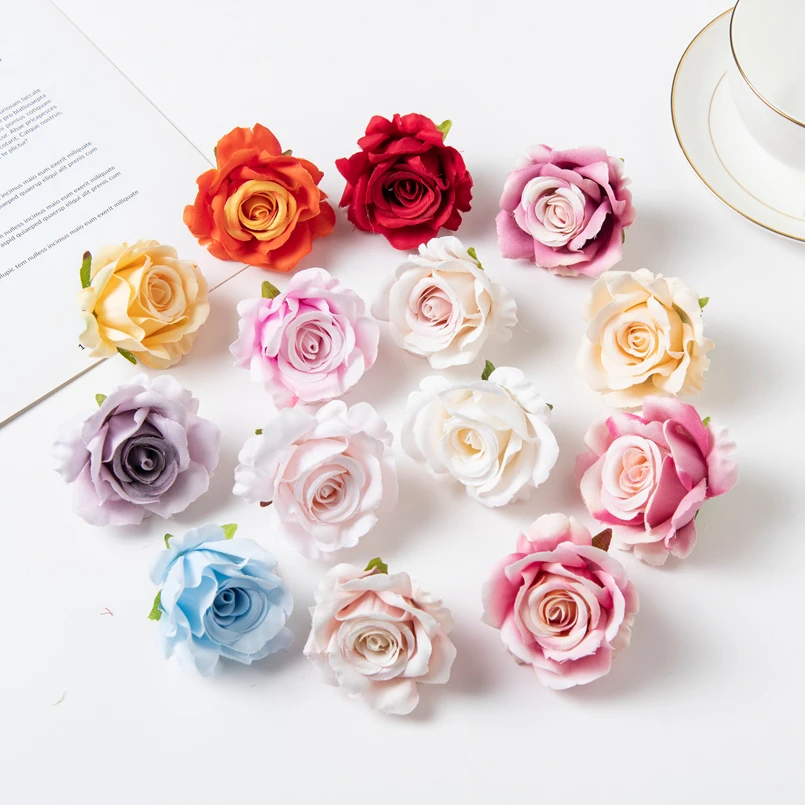5 Stück Künstliche Blumen Günstig im Großhandel Dekoration für Zuhause, Zimmer, Garten, Bogen, DIY-Geschenke, Bonbonbox, Kunstseidenrosen, Blumengirlanden – Detail 1