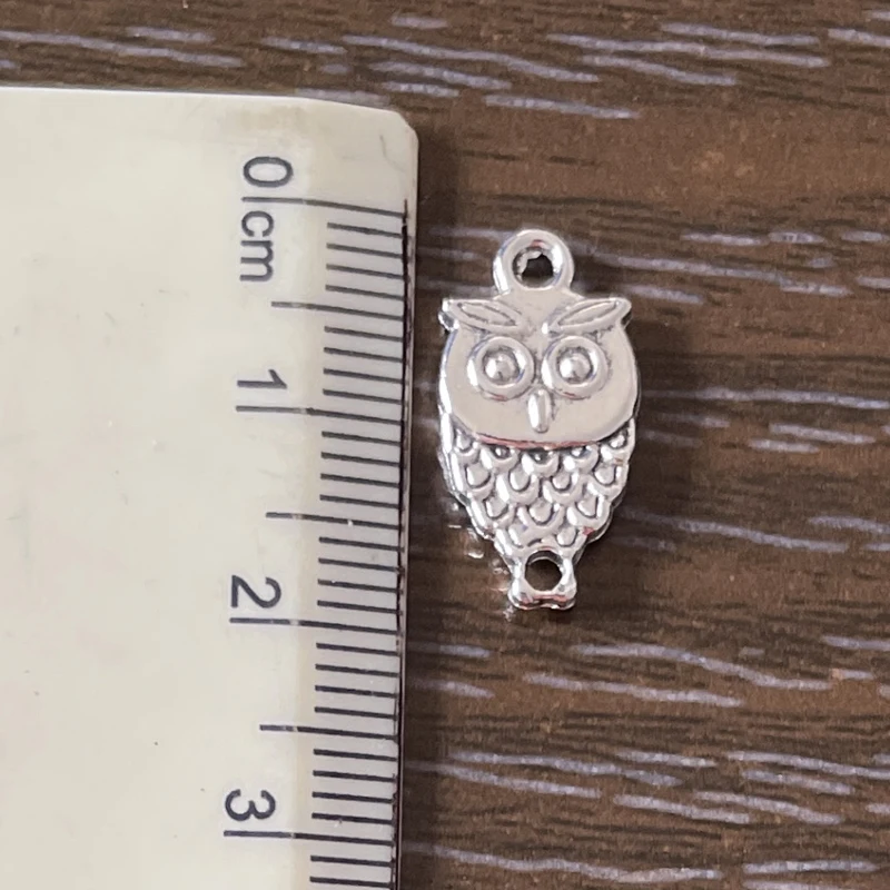 20PCS Animal Both Side Small Owl Charm Pendant For Charm Bracelets Necklace Earrings Zipper Pull Bookmark DIY Jewelry Making