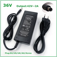 42V 2A DC Li ion battery charger output 42V 2A power supply for 36V 10s 10Ah 12Ah 15ah 20Ah  Li ion battery