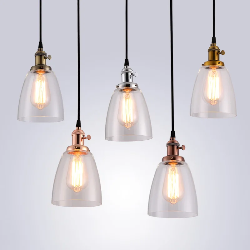 

Vintage Hanglamp Glass Pendant Lights Retro Pendant Ceiling Lamps Modern lamp Luminaire Dining lighting fixture For Home