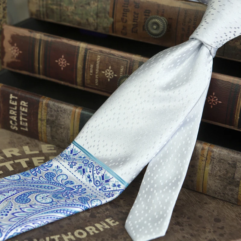 メンズペイズリーパターンのネクタイ,花柄のストライプ,チェックパッチワーク,100% シルク,ヴィンテージブランド,マルチカラー,卸売