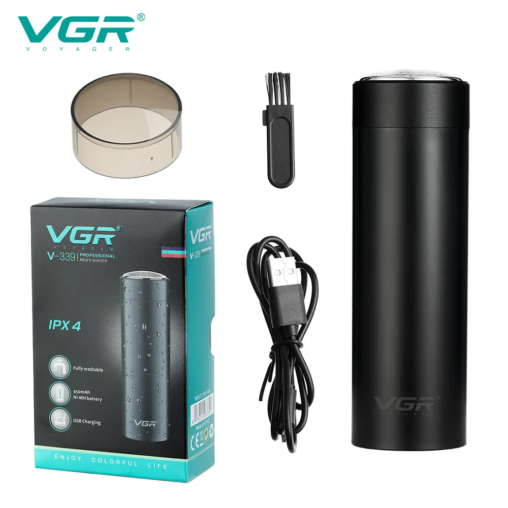 VGR 339 Electric Shaver New Product Men's Portable Clean And Shave Electric Mini Single Head Razor With Water Wash VGR V339