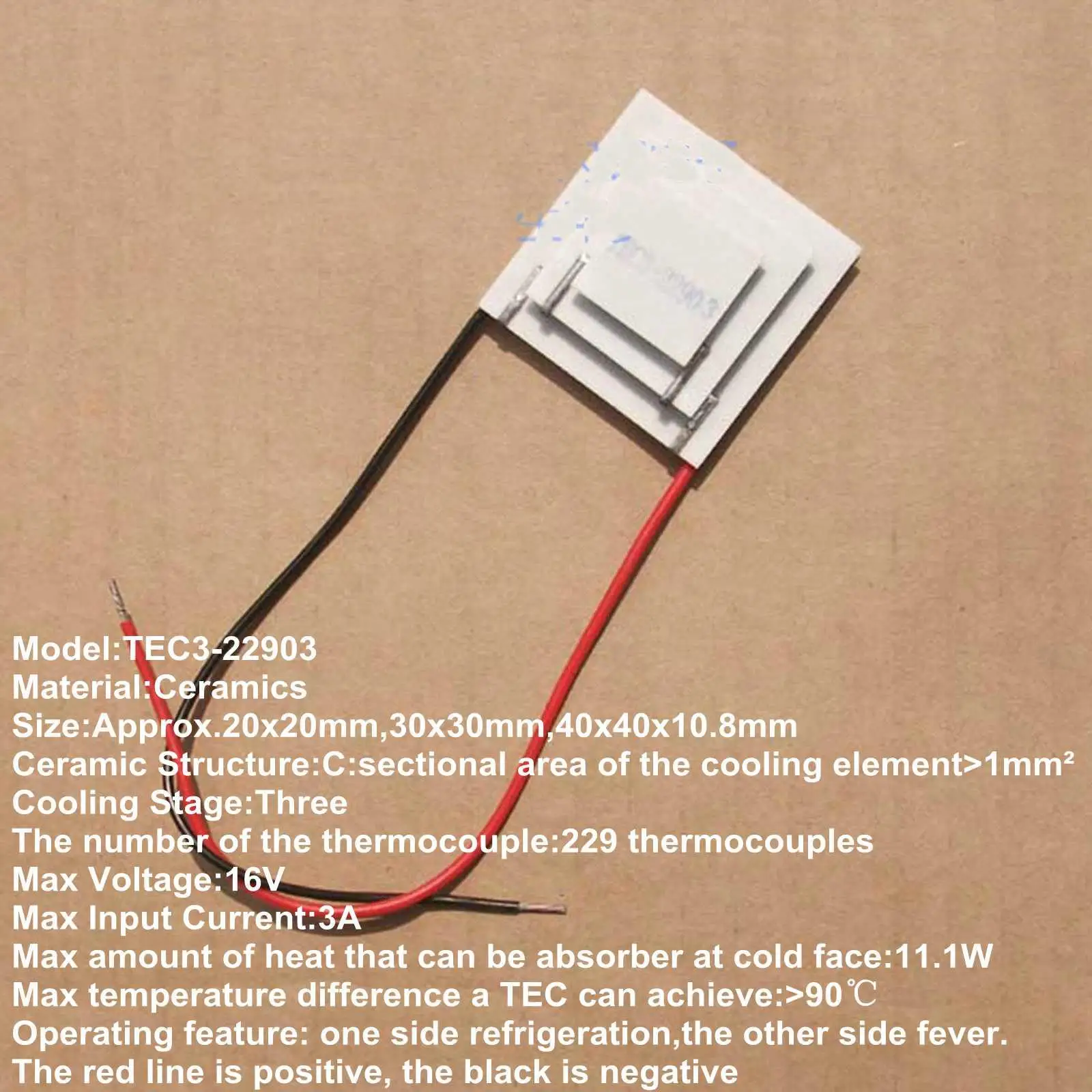 TEC3-22903 TEC3-22908 3-deck Keramik Thermoelektrische Kühler Peltier Kühlkörper Semiconductor Chilling Platte Kühlschrank CPU – Detail 1