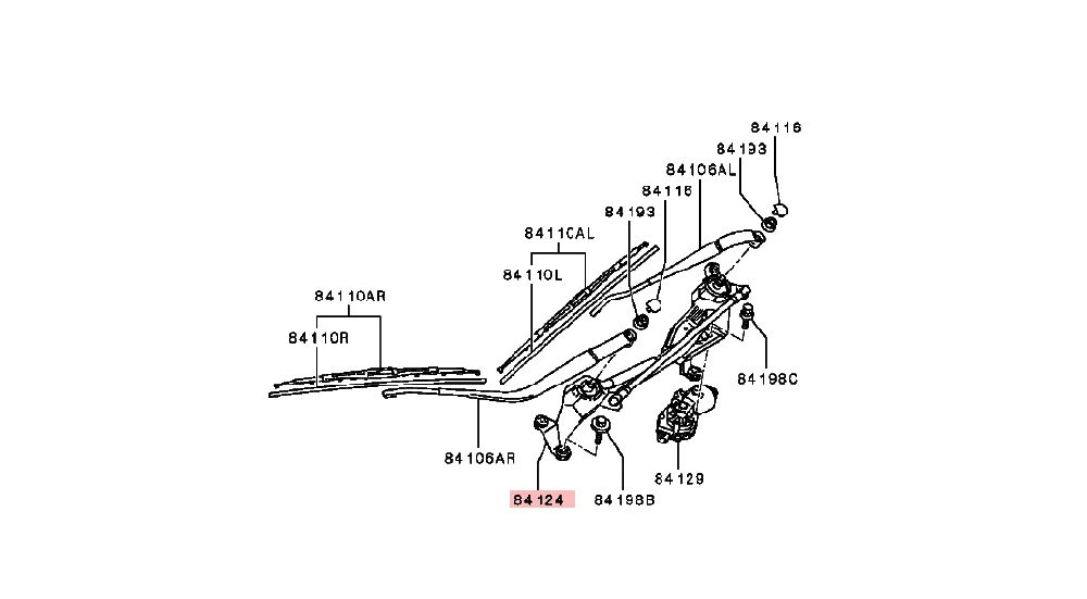 Przednie okno mocowanie wycieraczki zestaw dla Mitsubishi Outlander ASX GA2W CW4W CW5W CW6W 8251A096 8251A058 8251A115 8251A072 8251A094