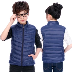 Children Clothing Boys Girls Warm Waistcoats Autumn Winter Outerwear Coat Vests KidsToddlers Thick Padded Warm Jacket 3-16 Years