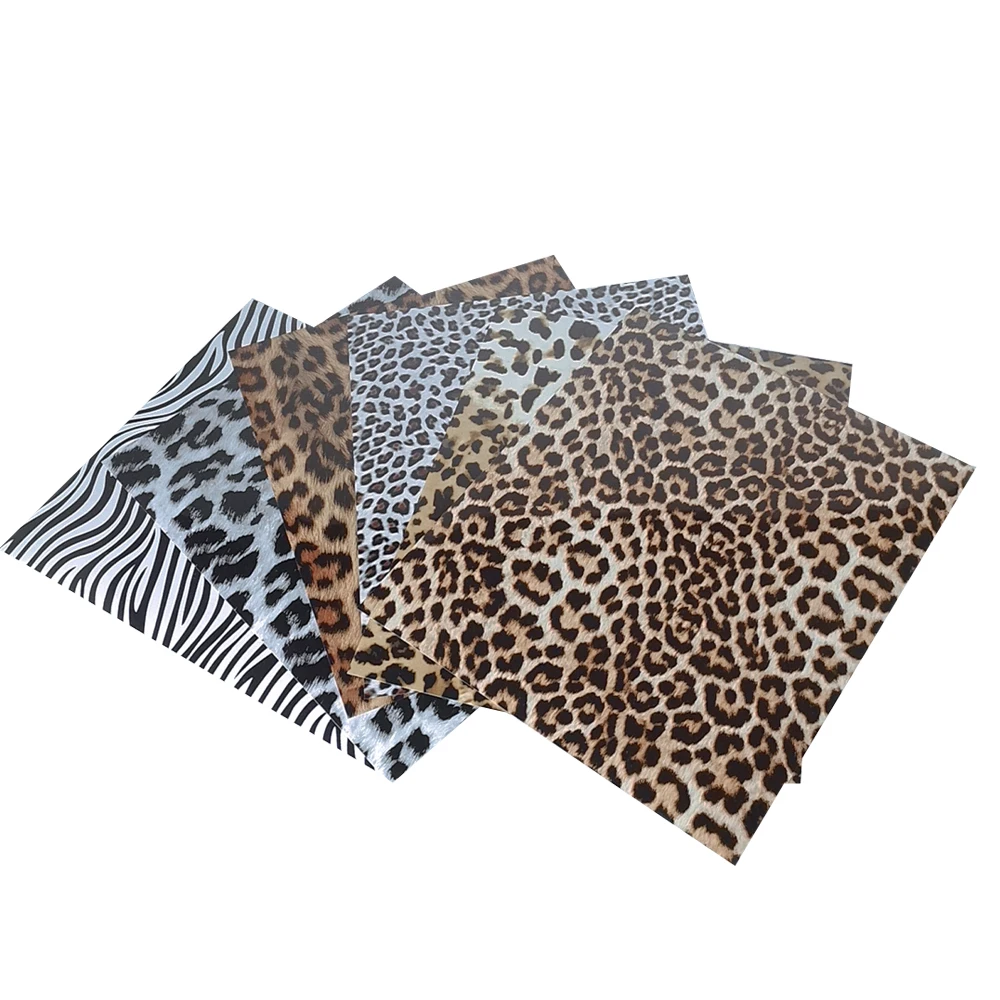 Free Ship Six Sheets Leopard Pattern DIY T Shirts Transfer Vinyl Paper High Temperature 25X30CMX6 Pieces