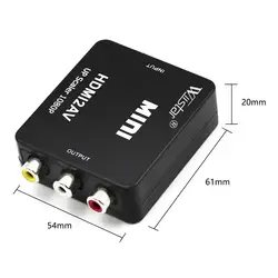 HDMI To RCA AV/CVBS Adapter HD 1080P Mini HDMI2AV Video Converter BOX For PS3 VCR DVD PALMTSC PC (BLACK OR WHITE)