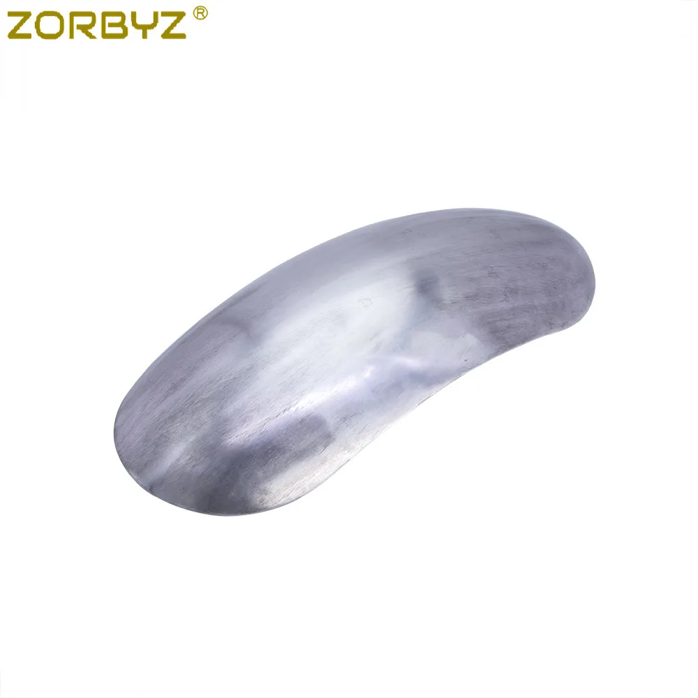 ZORBYZ Motorcycle Metal Unpainted Silver Short Front Fender Mudguards Guard Cover For Harley Cafer Racer Bobber Custom