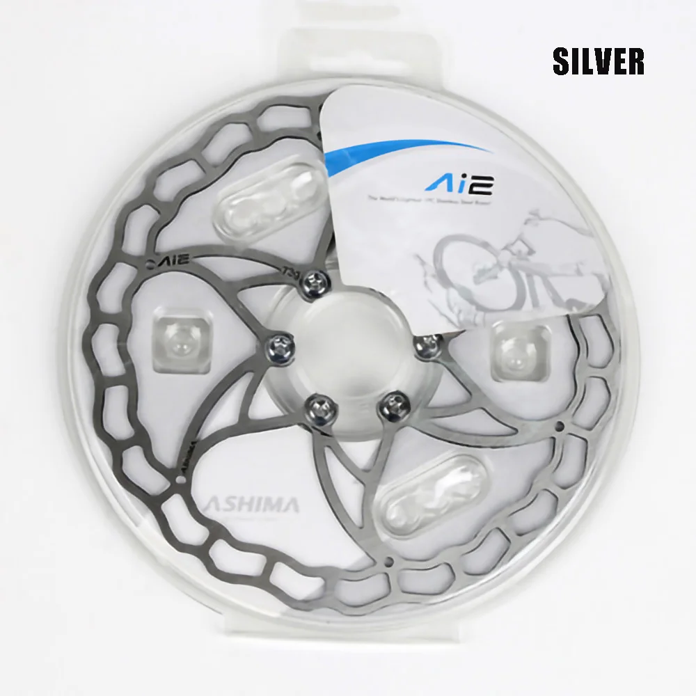 ASHIMA ARO 08/09 Disc Brake Rotors Mountain Bike Stainless Alutra-Light 140MM/160MM/180MM 6 Bolts Rotor Bicycle Accessories