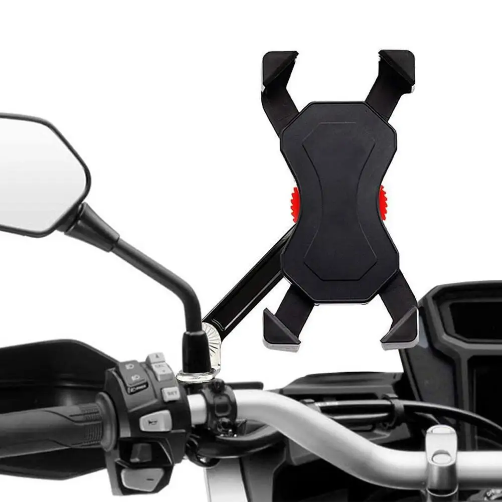 Universal Motorcycle Bicycle Mobile Phone Holder For 3.5 - 6.5 In Smartphone With 360 Degree Rotation