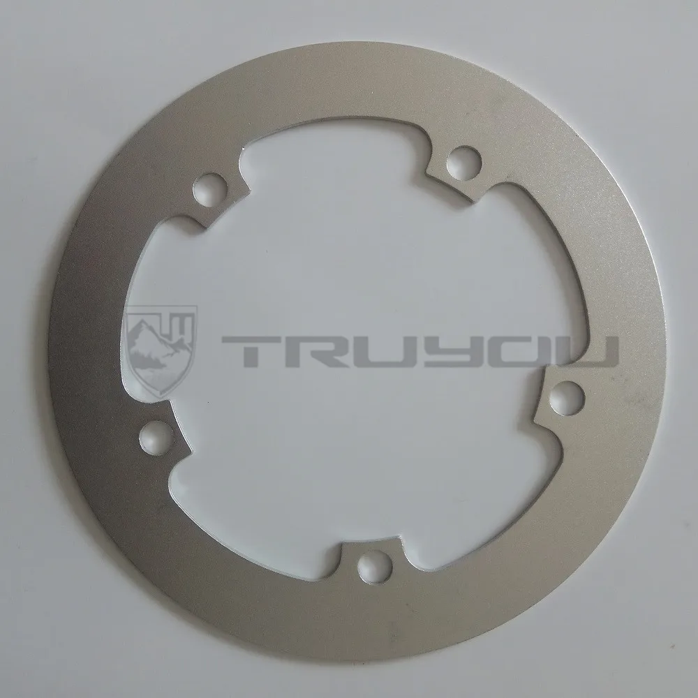 TRUYOU 130 BCD Chain Wheel Guard Folding Bike Chainring Cover Silvery Aluminum Alloy Road Bicycle Protective Plate