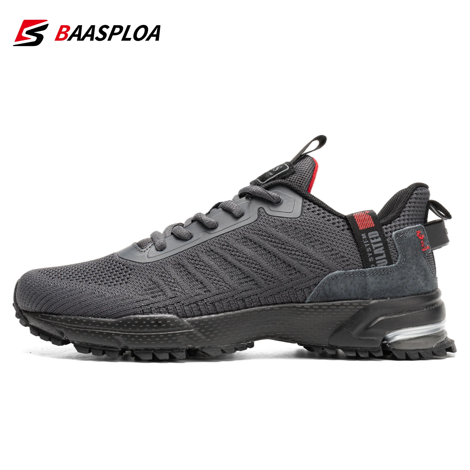 Baasploa Running Shoes For Men Lightweight Sneakers Man Designer Mesh Sneaker Lace-Up Male Breathable Sports Tennis Shoe