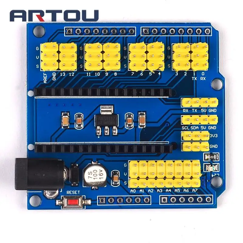 NANO I/O IO Expansion Sensor Shield Module For Arduino Nano V3.0 3.0 Controller Compatible Board I2C PWM Interface 3.3V