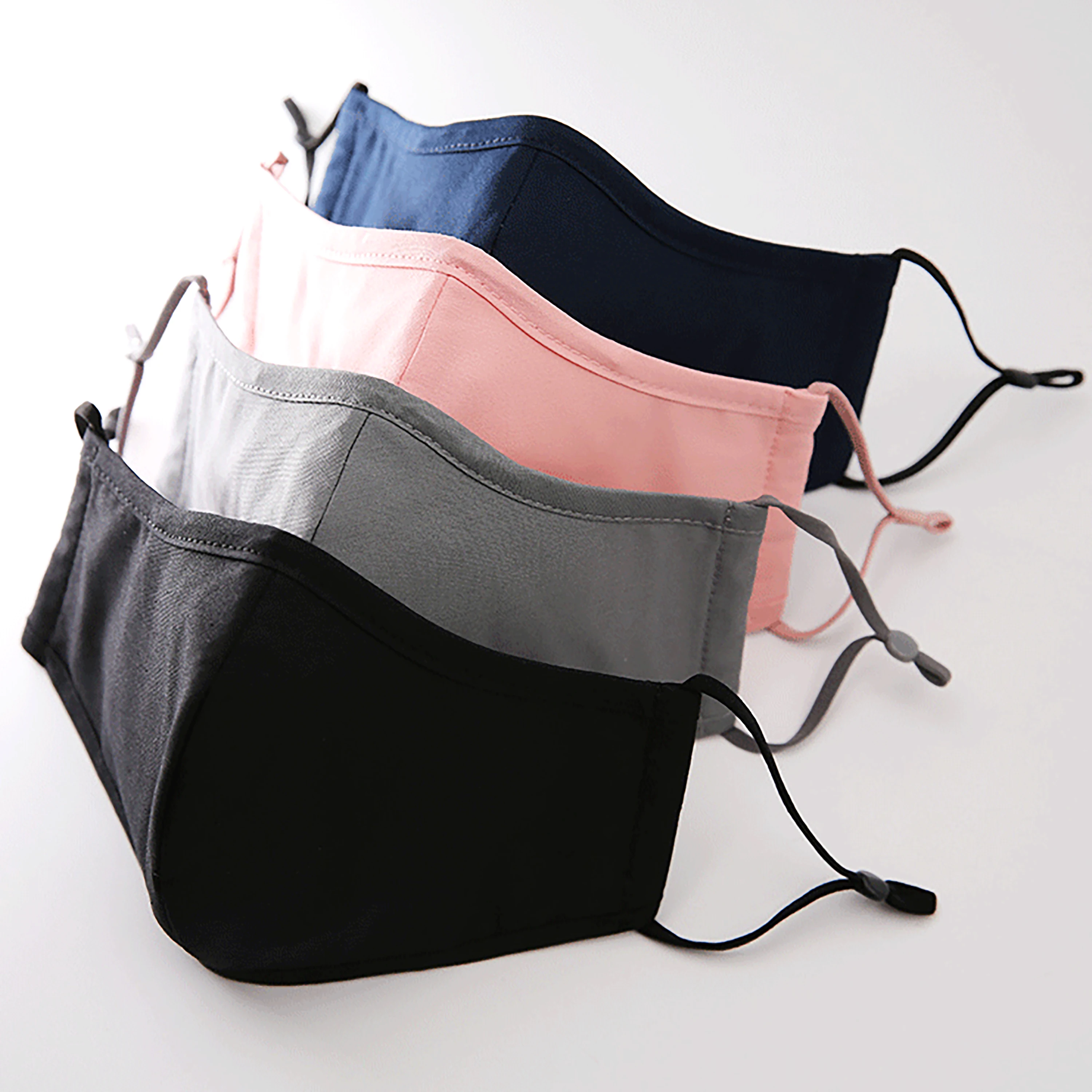 4 סגנונות חדשים של מסיכת פנים משודרגת מבד כותנה, ניתן לשטוף ולהשתמש שוב, צבע אחיד מודפס פרחוני, מסיכת אוזניים אוניברסלית למבוגרים