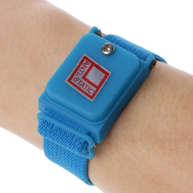 2021 New Blue Anti Static Wrist Strap Cordless Bracelet Wireless Adjustable Electrostatic ESD Discharge Cable Wristband