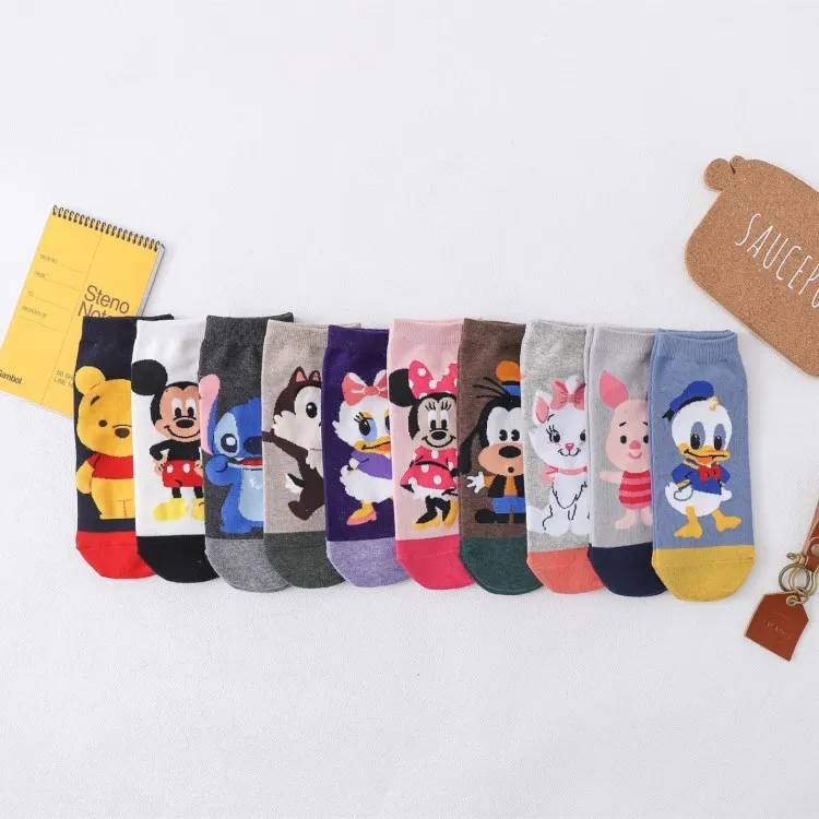 5 Paare/los Casual frauen socken Korea cartoon tier maus ente bär socken Baumwolle mädchen lustige ankle socken größe 35-41 dropshipping