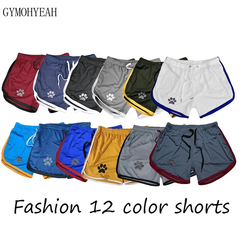 New Men Fitness Bodybuilding Shorts Man Summer Gyms Workout Male Breathable Mesh Quick Dry Sportswear Jogger Beach Short Pants