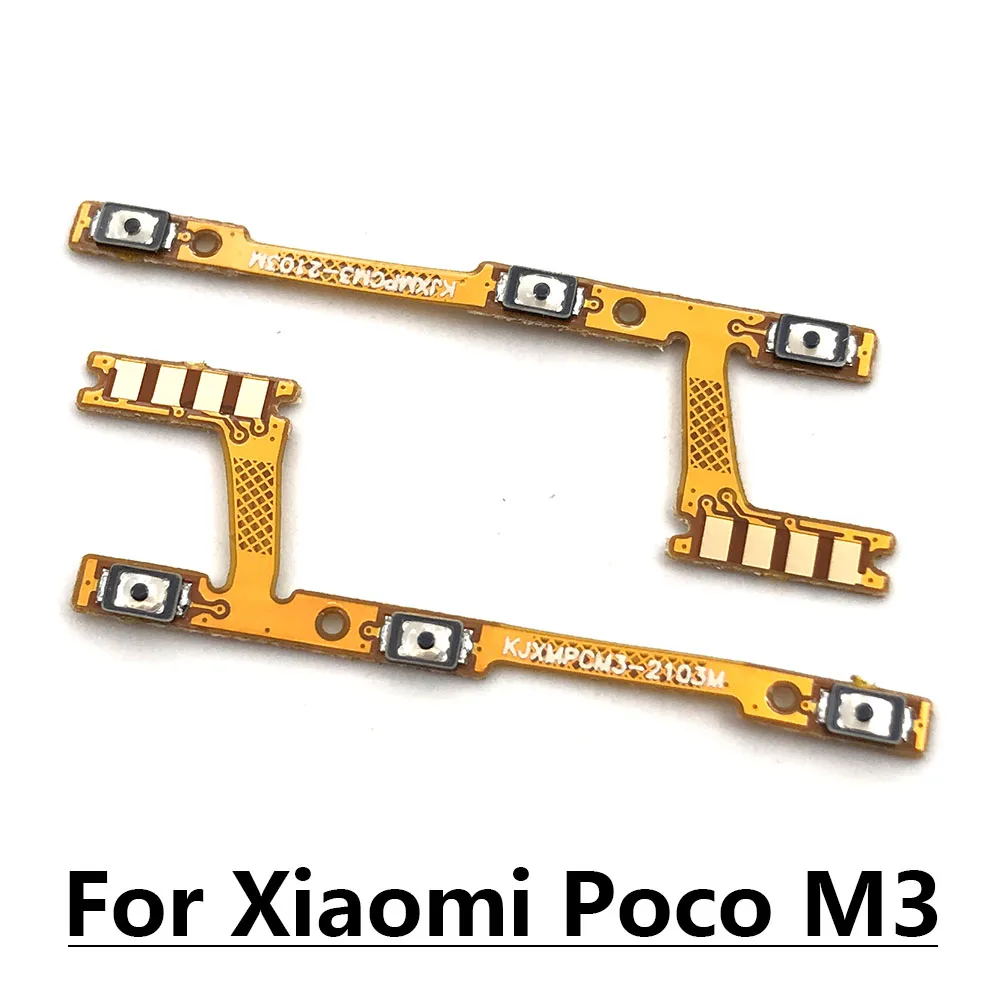 NEW Replacement Power On Off Volume Side Button Key Flex Cable For Xiaomi Poco C3 F1 F2 F3 GT M2 M3 X2 X3 GT X4 Pro 5G X4 GT M5