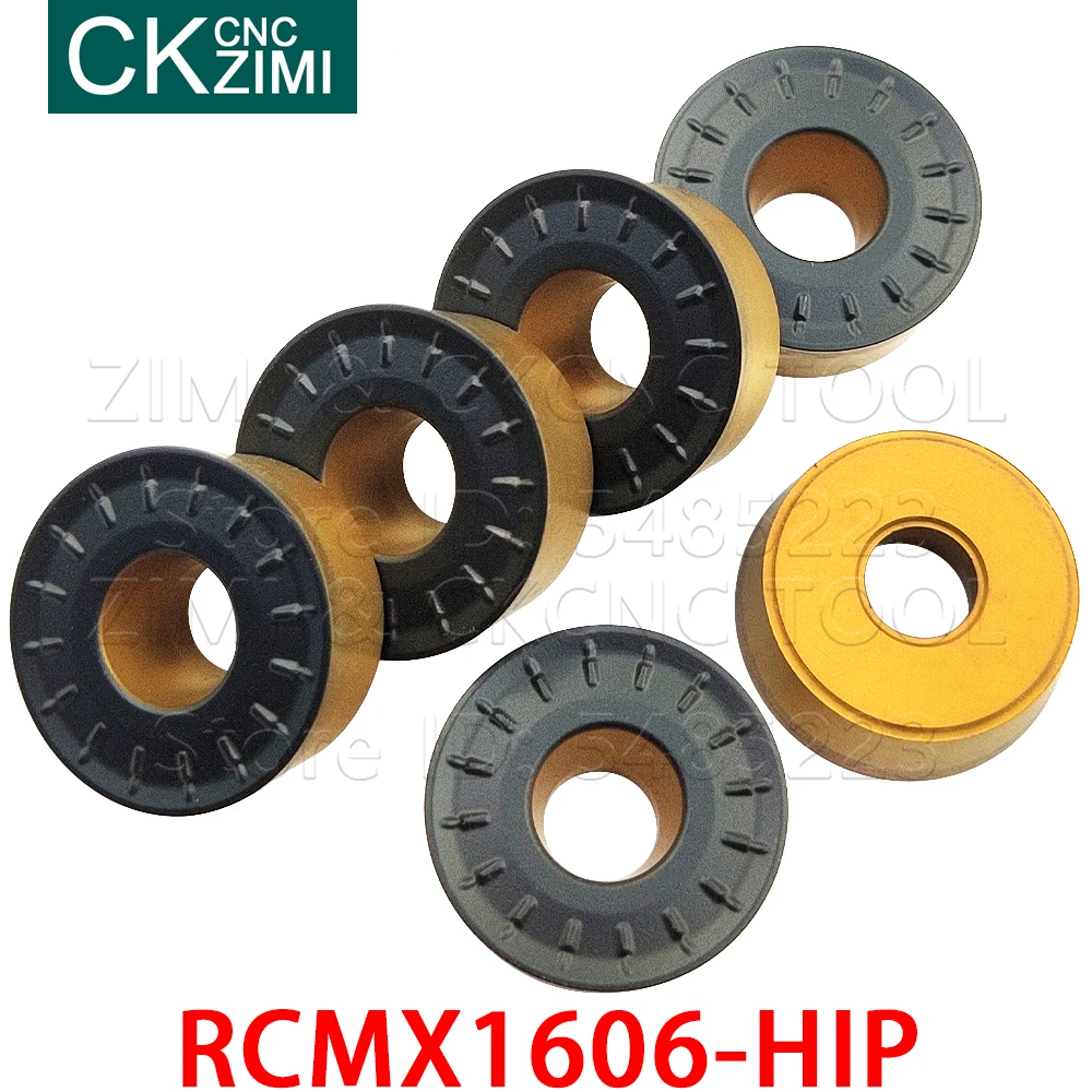 10pc RCMX1606-HIP ZMC25 RCMX 1606 HIP ZMC25 inserti in metallo duro inserti per tornitura utensili per frese utensili per tornio in metallo CNC per acciaio