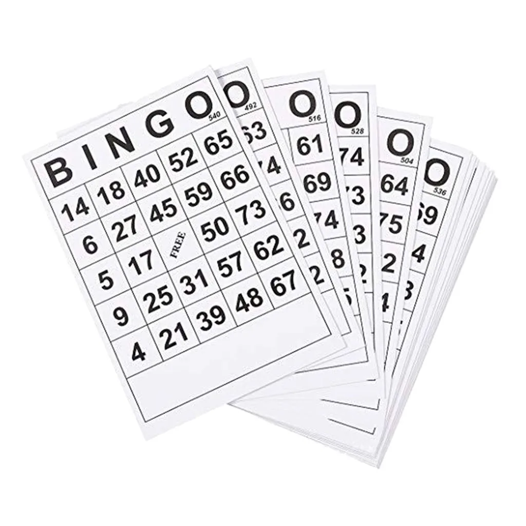 BINGO Paper Cards 1 on Single 60 Sheets 60 Faces 60 Cards Without Repeat