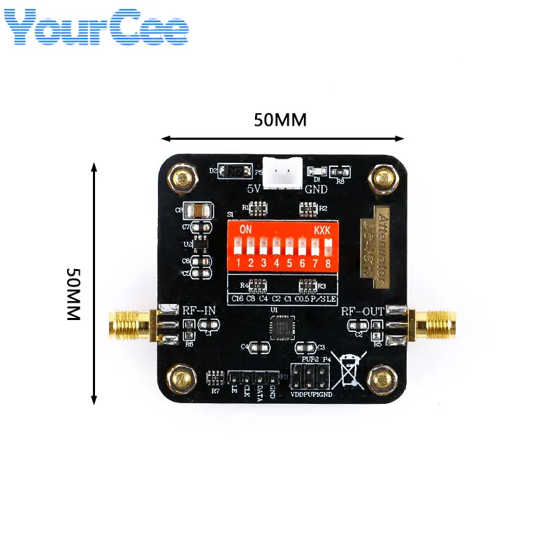 PE4302 Digital RF Attenuator Module Numerical Control High Parallel Immediate Mode Attenuation DC-4000MHz