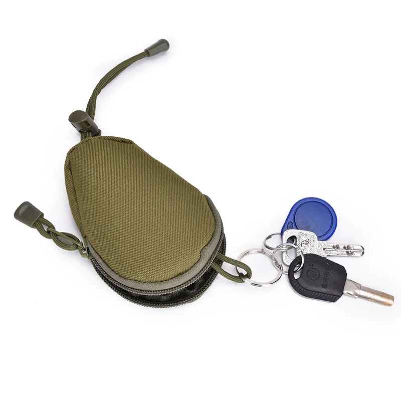 Tactical Mini EDC Key Wallet Holder Coin Purses Pouch Military Army Small Keychain Bag Outdoor Zipper Tools Bag Key Case Pouch