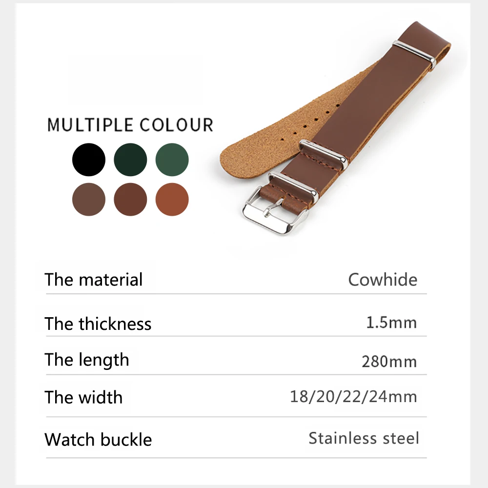 18mm 20mm 22mm 24mm Men Watch Band Black Brown Coffee Watch Strap Calfskin Wristband Bracelet