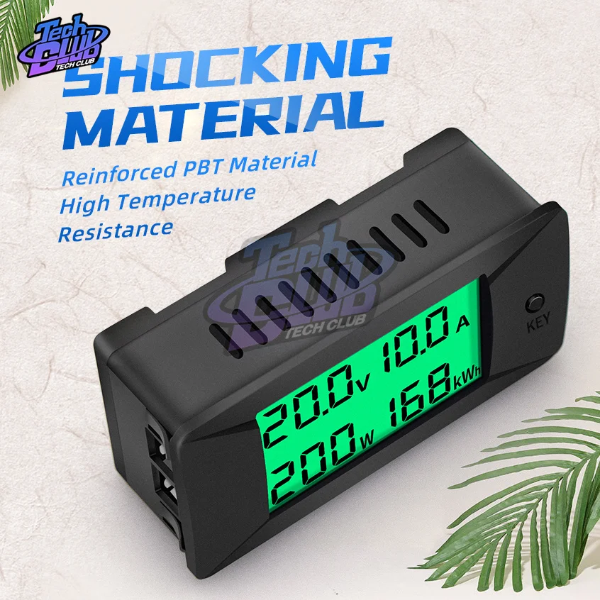 DC 0-300V 300A Voltmeter Ammeter Car Battery Tester KWH Electricity Energy Voltage Power Meter Monitor 12v 24v 48v 96v + Shunt