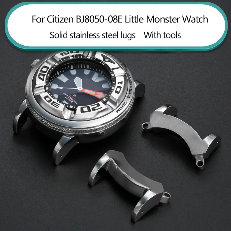 For Citizen BJ8050 BJ8050-08E Stainless Steel Lug Connection Head Modified Watchband Small/Little Monster Bracelet Watch Strap