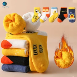 5 Pairs/Lot Toddler Thermal Kids Cotton Socks For Boys Winter Short Warm Soft Girls Thick Terry Children Snow Socks Miaoyoutong