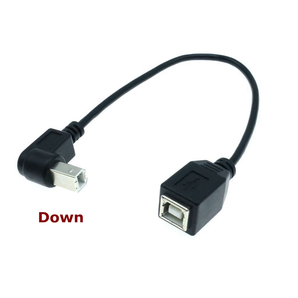 USB印刷延長ケーブル,長さ25cm,オスからメス,USB-Bエルボー,スキャナー,プリンター,デスクトップ,ラップトップ,コンピューター