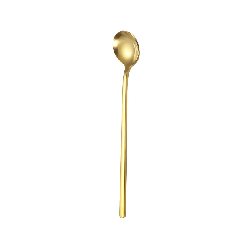 4pcs Creative Teaspoons Cutlery Set Stainless Steel Ice Cream Spoon Golden Cutlery Tableware Coffee Spoon