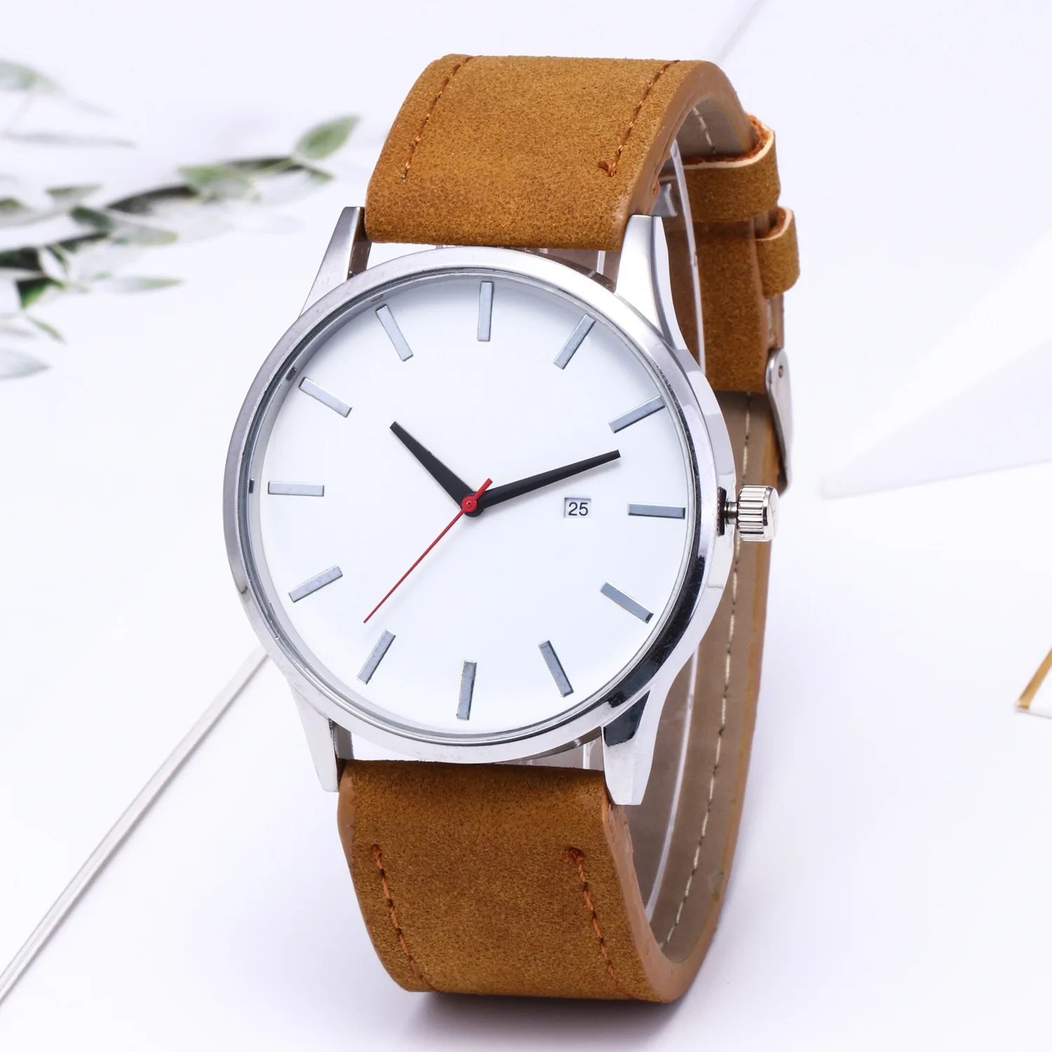 Watch the Korean tide temperament military watches men table calendar watch students watch wholesale fashion belt watch